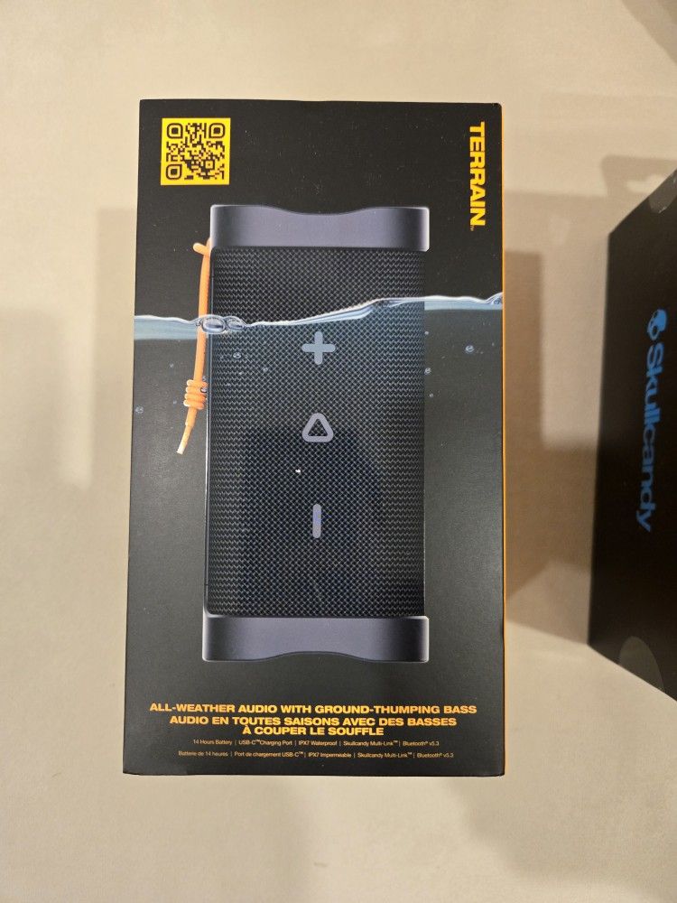 Black Skullcandy Terrain Bluetooth Wireless Speaker Waterproof