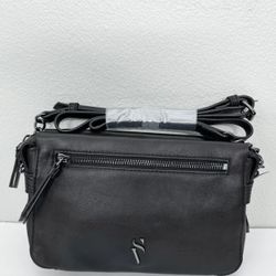'Simply Vera' Vera Wang Signature Crossbody Black Bag Purse Lots of storage