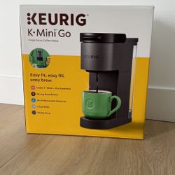 Keurig K-Mini Go Single-Serve K-Cup Pod Coffee Maker Navy: Compact Electric Brewer, 12 oz Capacity