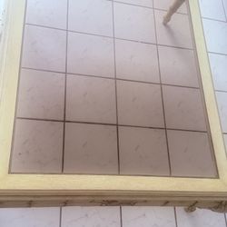 Coffee Table  Wood Glass Top $ 60