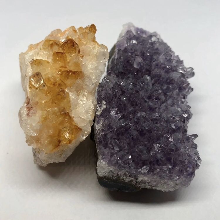 Amethyst & Citrine Crystal Cluster 288g total
