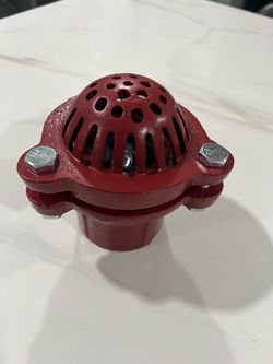 2 Inch Well Pump Foot Valve, Cast Iron NPT Check Valve with Strainer Red Painted Water Pump Valve for Irrigation, Agriculture and Water Service (New)