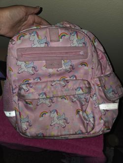 Girl pink unicorn backpack