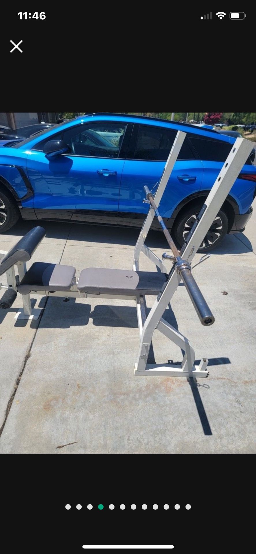 Very Strong Olympic Weight Bench With 7 Ft Olympic Bar