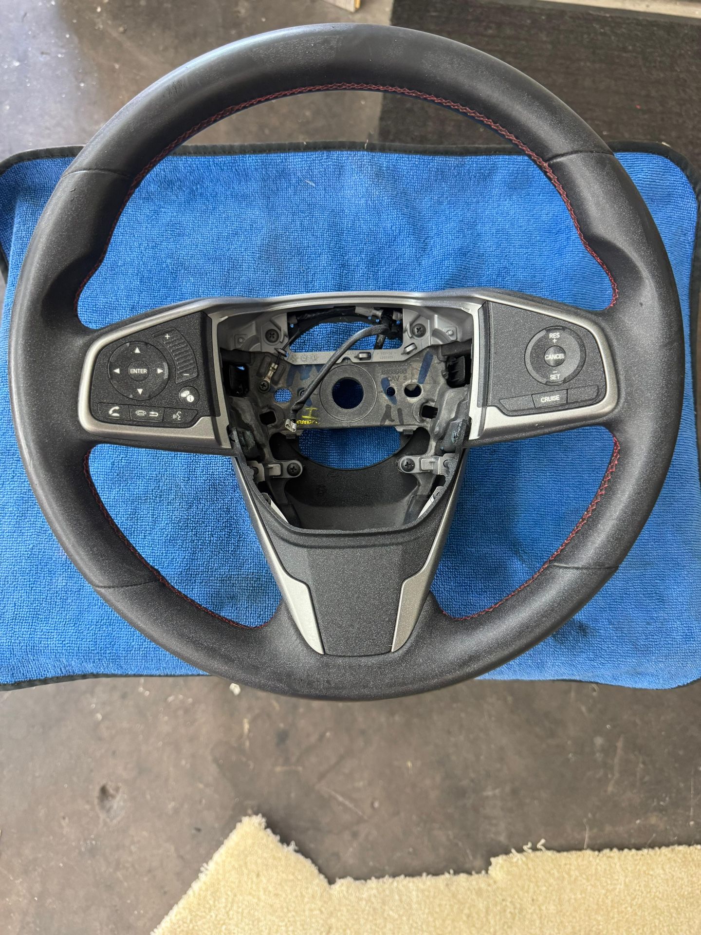 2016–2021 Honda Civic SI Steering Wheel (Red Stitching)