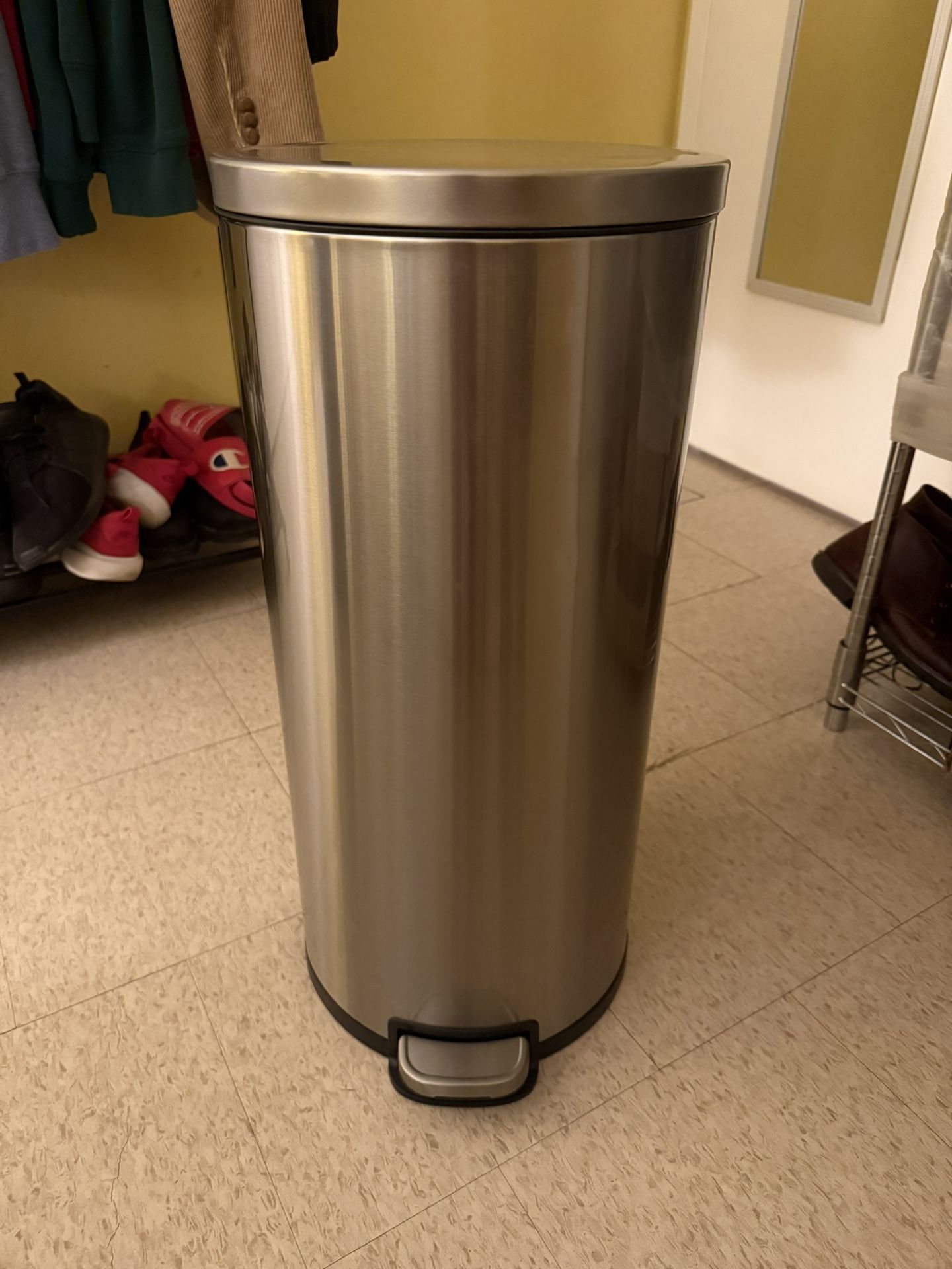 Stainless Steel Step on Trash Can (8 gallons)
