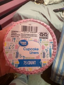 Pink cupcake liners