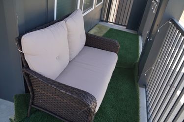 52" Outdoor Patio Loveseat with Cushions
