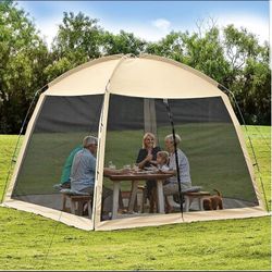 12'x12' Camping Screen Tent - Portable Screen Canopy 8-10 Person&Instant UV Resistant Sun Shelter,