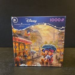 Thomas Kinkade Mickey And Minnie In Paris 1000 Puzzle New Ceaco Disney