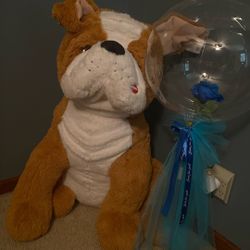 Big plush Dog And Light Up Balloon