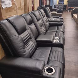 New 7-piece Sectional Sofa With Three Power Recliners And Three Power Headrest