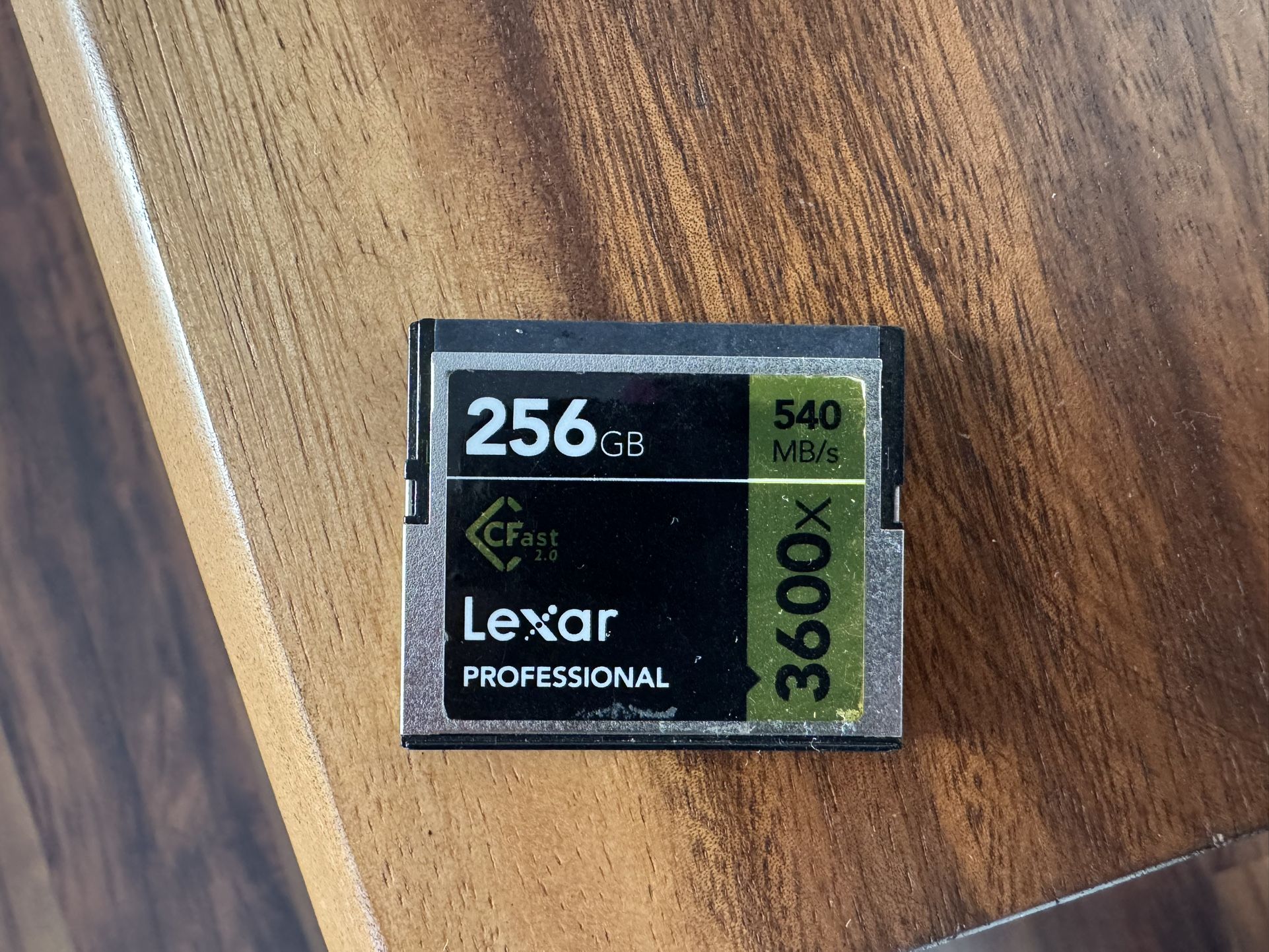 Lexar 256GB Professional 3600x 540MB/s CFast 2.0
