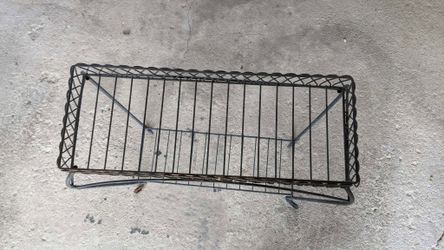 Metal plant stand basket top shelf bottom