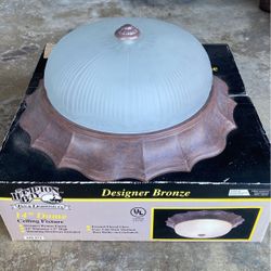 2 Hampton Bay 14” Dome Ceiling Fixture Bronze