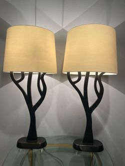 Pair of Vintage Tree Branch Table Lamps