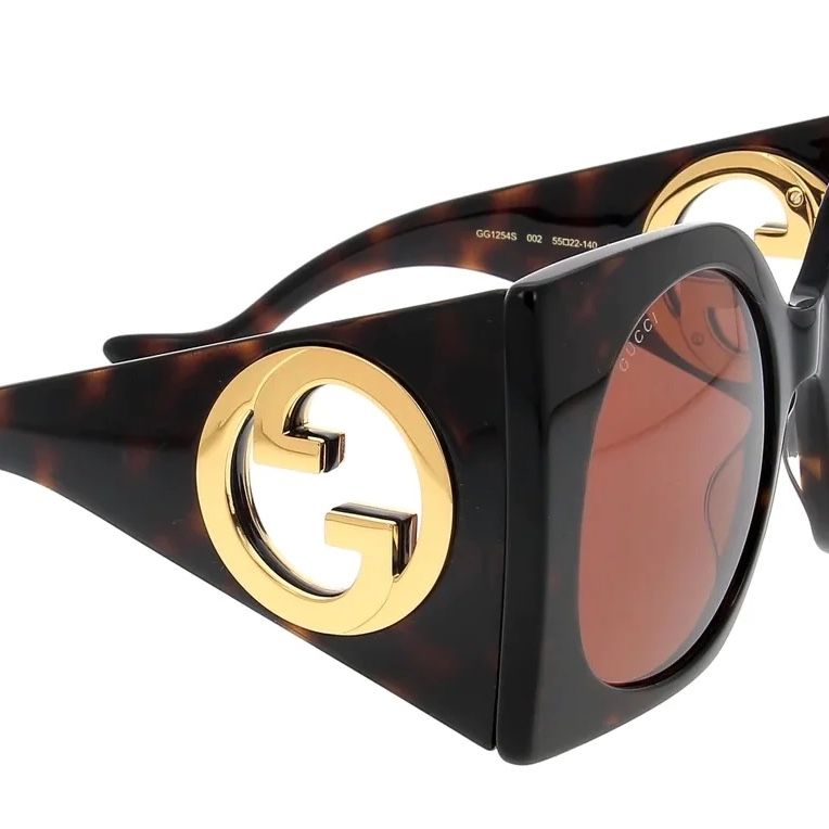 Gucci GG1254 Oversized Mask Brown 