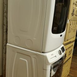 GAs washer  and dryer  new open box maytag  27  inches warranty..