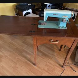 White Vintage Sewing Machine