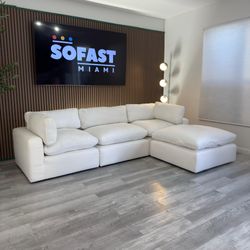 Sectional Couch White Modular Cloud - Grant - City Furniture