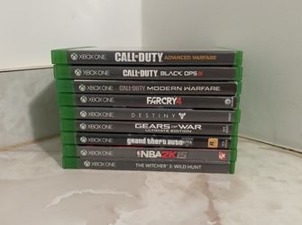 Xbox One Bundle Lot of 9 Games (Grand Theft Auto Call Of Duty Gears The Witcher)