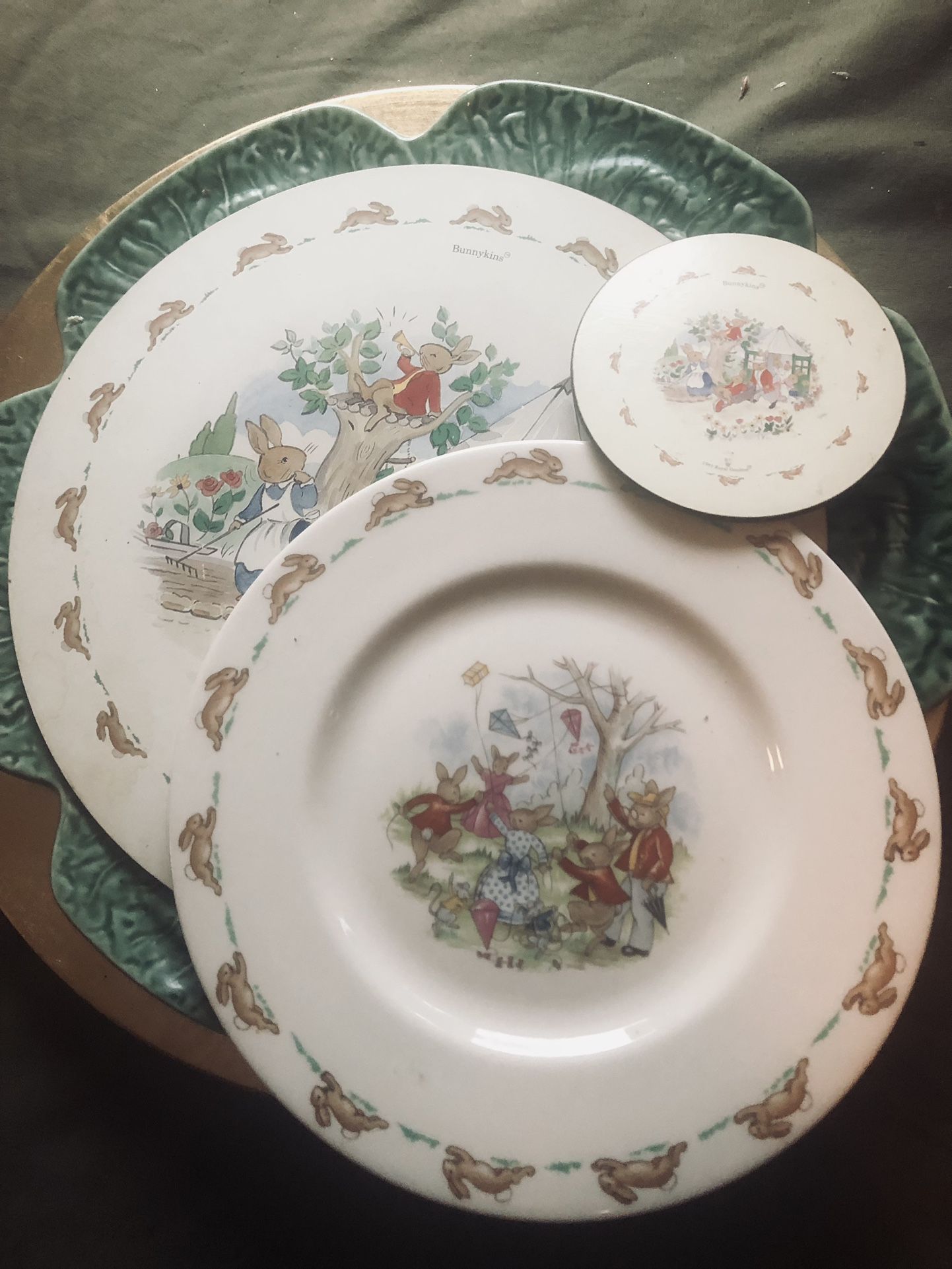 Royal Doulton Bunnikins Placemat, Plate And Coaster. 