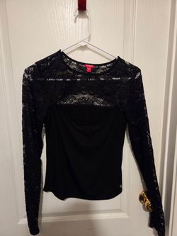 Women's Black Guess Blouse Size large