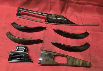 12-20 BMW 328 335 340 435 440 DOOR DASH CENTER CONSOLE BURR WALNUT WOOD TRIM SET