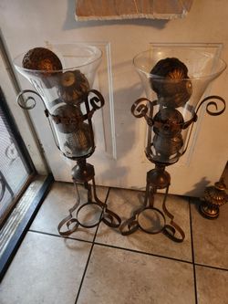 HOME INTERIOR PAR DE CAPELLOS CON BOLAS INCLUIDAS