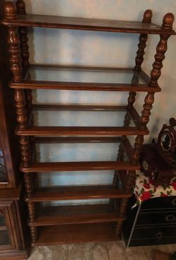 Wooden stand with glass