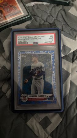 2025 Topps All-Star Game Yoshinobu Yamamoto Blue Foil PSA 9