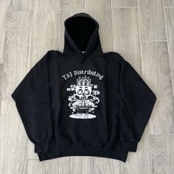 T&J Distributing Hoodie Sweater Men’s Large Skull Vaping