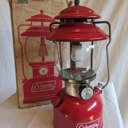 Vintage red Coleman lantern 