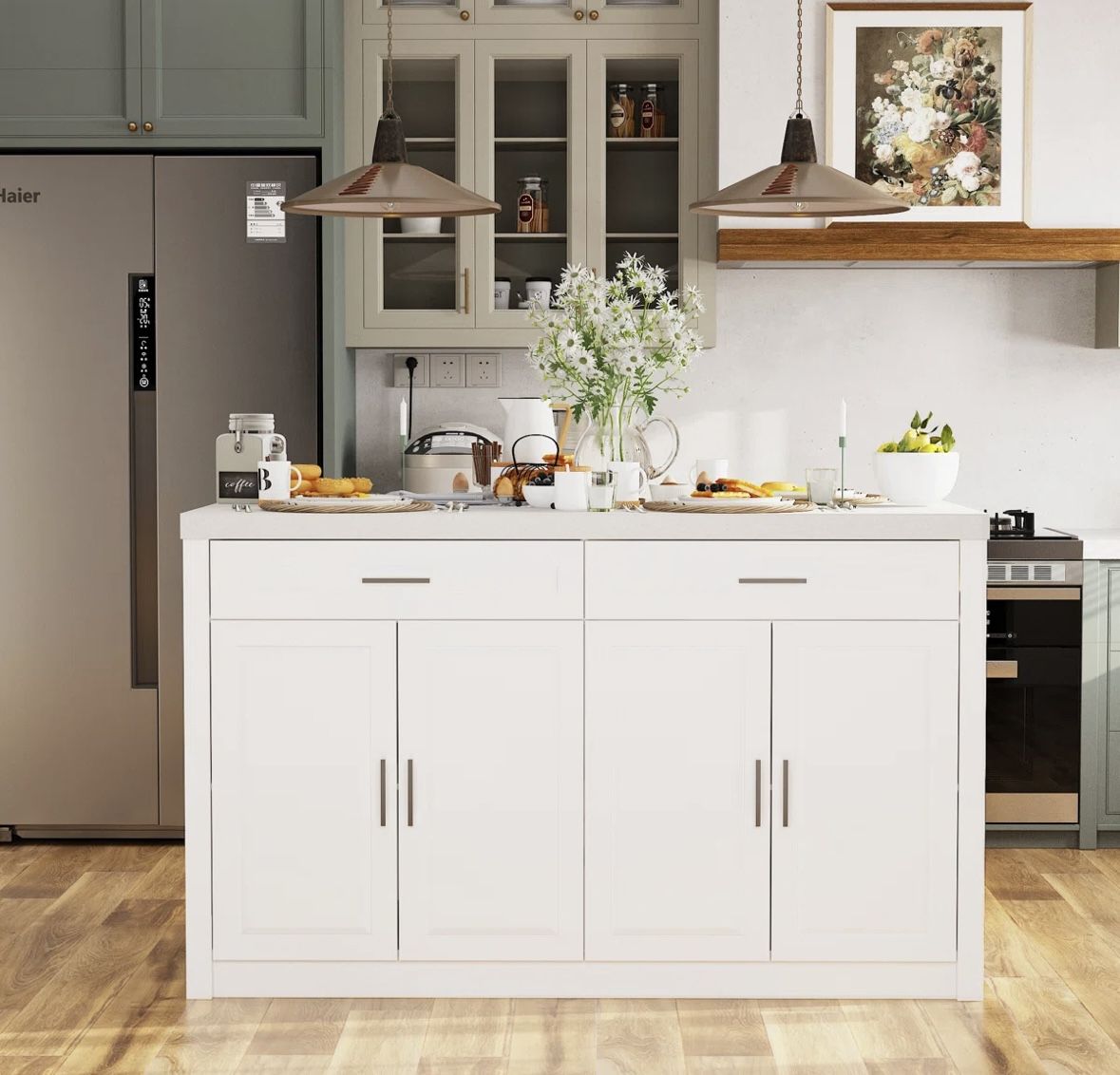 Brand New In Box 61 Inch Kitchen Island