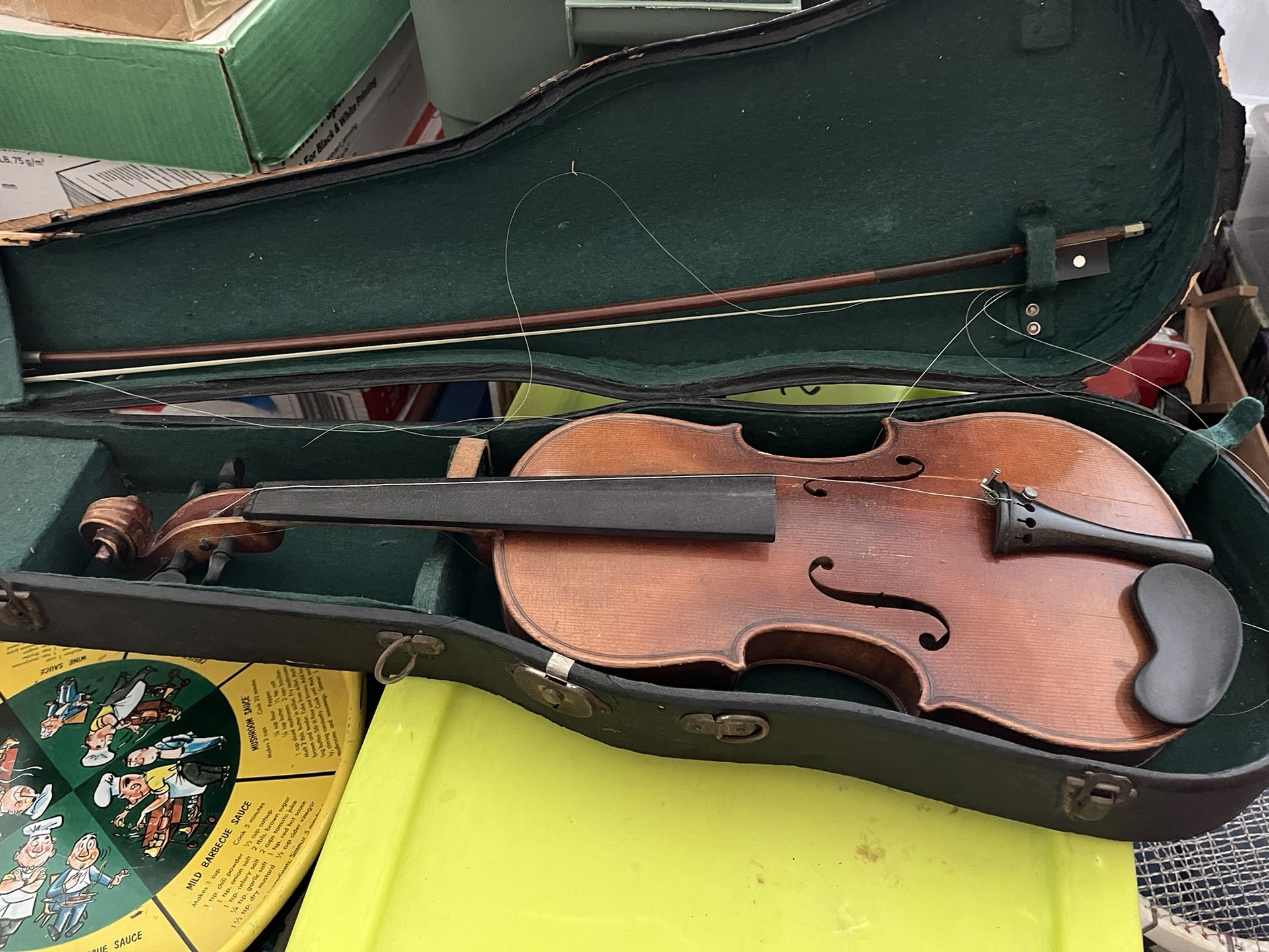 Vintage Violin, Bow, & Case