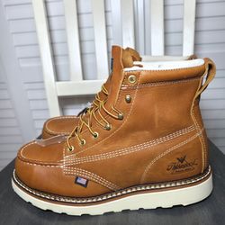 Thorogood 6″ Tobacco Safety Moc Toe Wedge Work Boots (contact info removed) Men's Size 9 EE