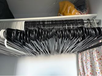 [Set of 50] Lot of Black and gray Plastic Clothes Hangers