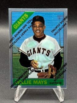 1996 Topps 1966 Reprint #1 Willie Mays With Coating