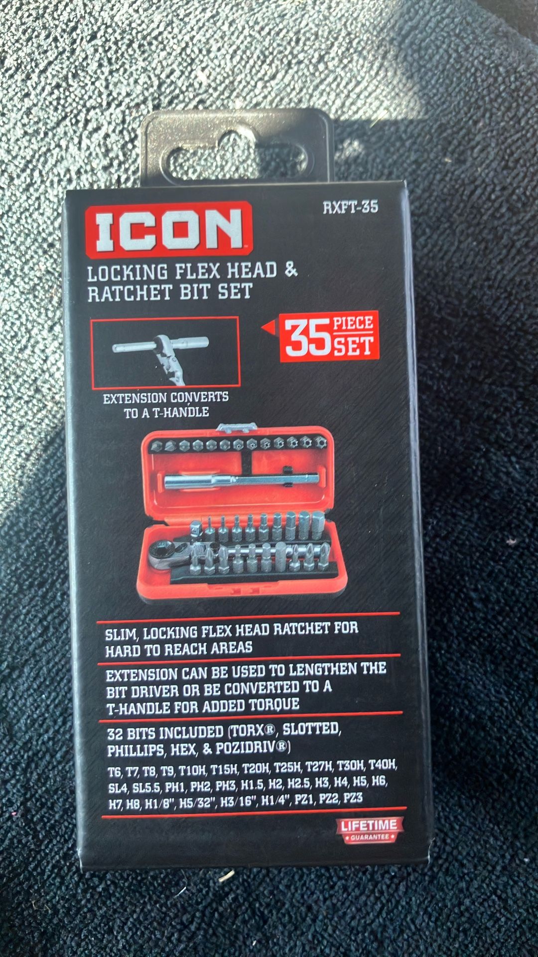 Icon Locking Flex Ratchet Bit Set