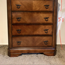 Dark wood 5 drawers  stand