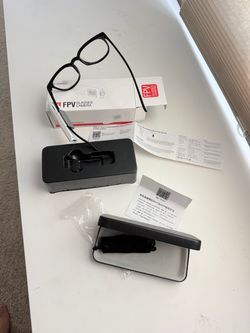 Hands-Free POV Sports Glasses Camera 110° Wide-Angle Lens with Live View via Smartphone Connection,