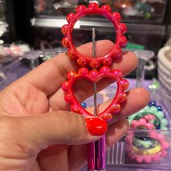 Hard Acrylic Heart Or Circle Charm 