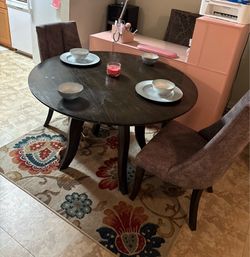 Kitchen table has some marks