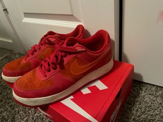 red and orange Nike AF1s ATLANTA