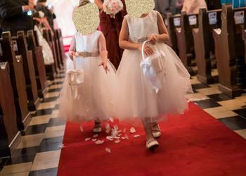 Ivory Flower Girl Baskets (2)