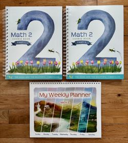 BRAND NEW / Complete Set - The Good and The Beautiful - Math 2 (Part 1 & 2) + My Planner