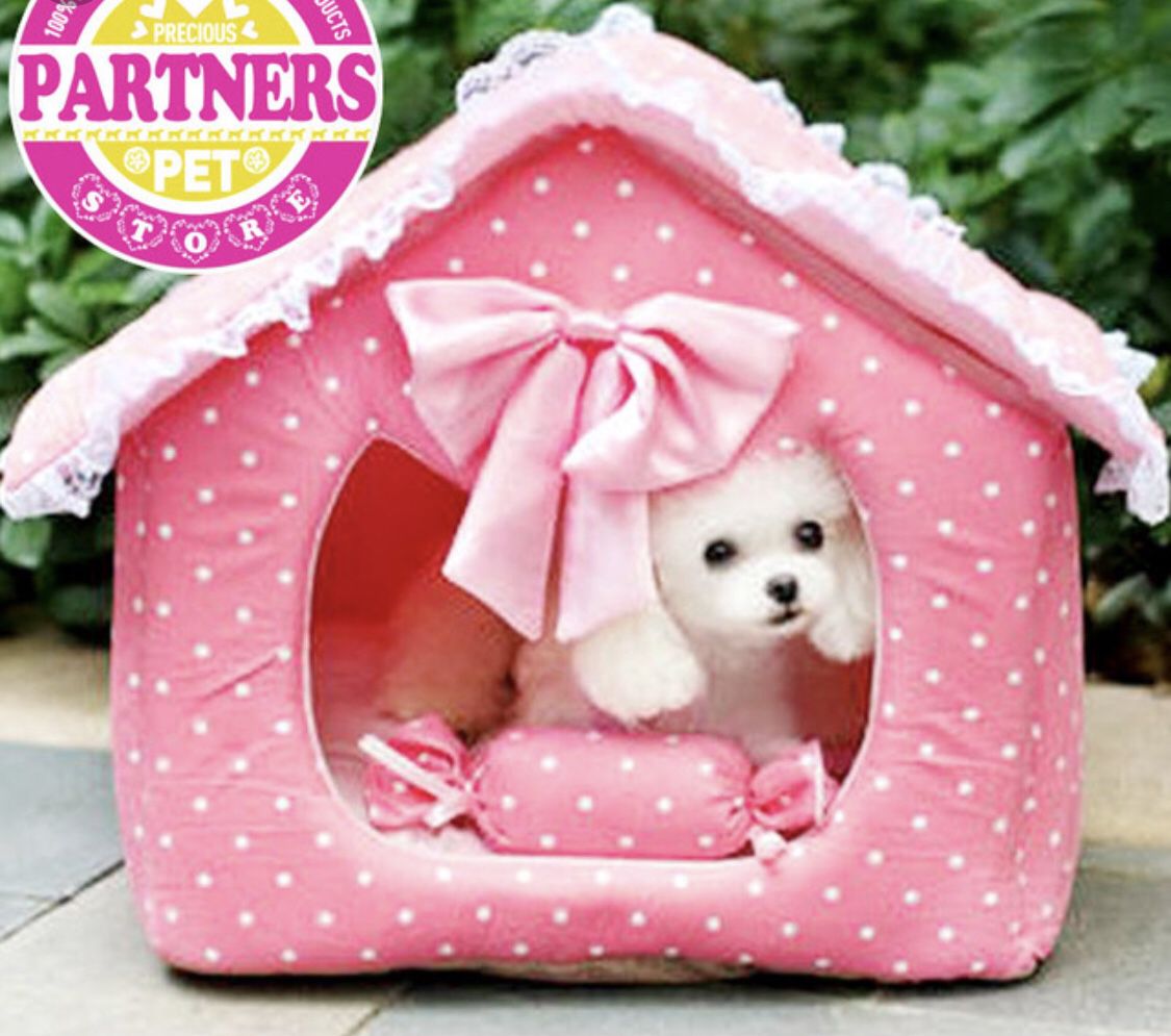Pink dog house