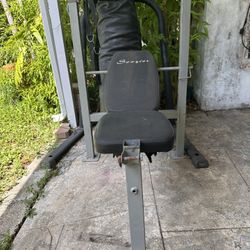 Work Out Bench And Punching Bag Stands 