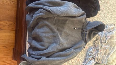 Gray Full-Zip Fleece Hoodie