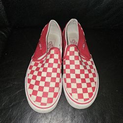 Red Checker VANS SLIPON 